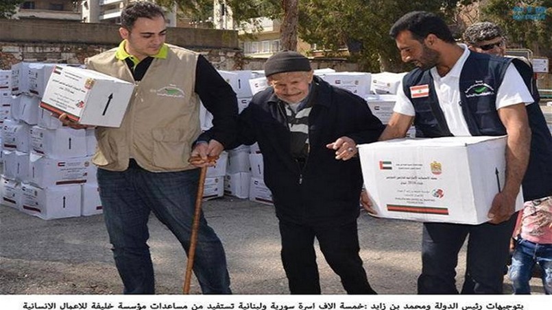 مؤسسة خليفة للاعمال الانسانية تدعم 5 آلاف عائلة سورية ولبنانية